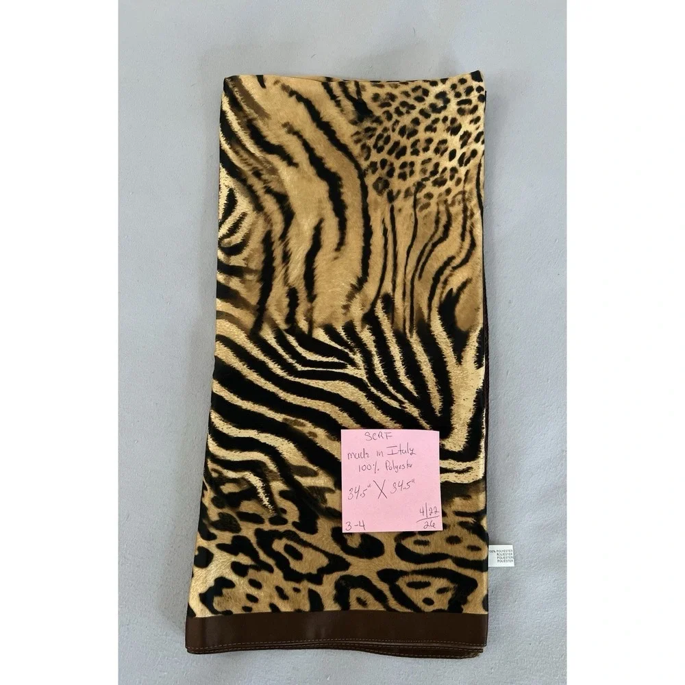 Womens Animal Print Scarf Made In Italy 34.5